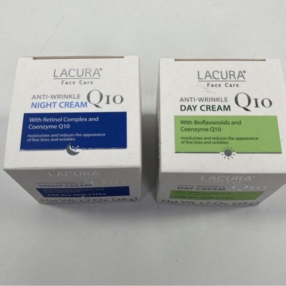 LACURA Q10 Night & Day Cream Anti-Wrinkle Face Care Skincare - Picture 2 of 4